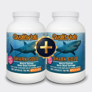 캐나다 퀄리티랩 샤크골드 상어 연골 칼슘 콘드로이친 영양제 Shark Gold 750mg 500캡슐(2병)